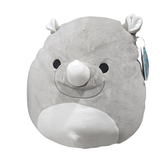 SQUISHMALLOWS grey rhinoceros 12" Irving new!!! - Picture 1 of 4